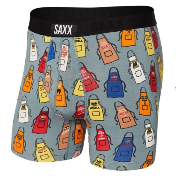 SAXX ULTRA Boxer Briefs with Fly “Grillicious" - Picture 1 of 4